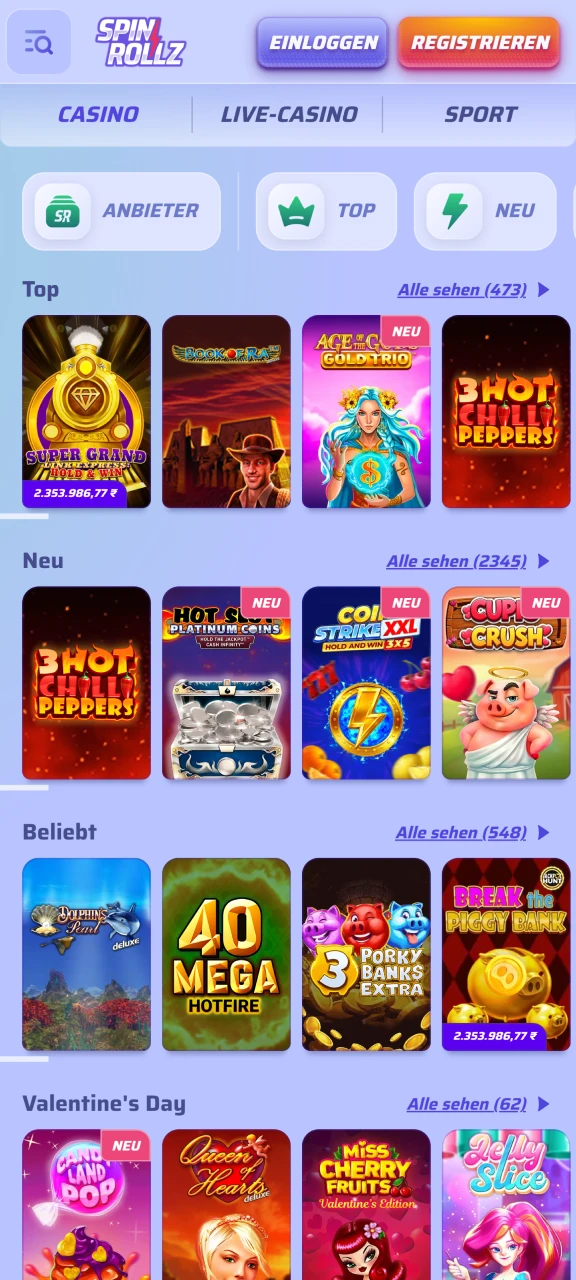 spinrollz casino app