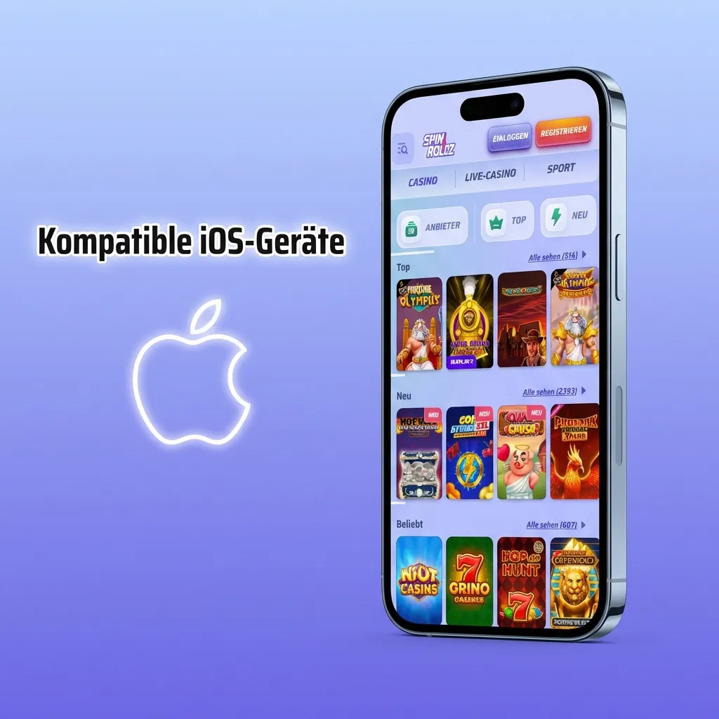 Liste kompatibler iOS-Geräte: iPhone X bis iPhone 15 Modelle, iPad Air ab 3. Generation, iPad Pro ab 2018