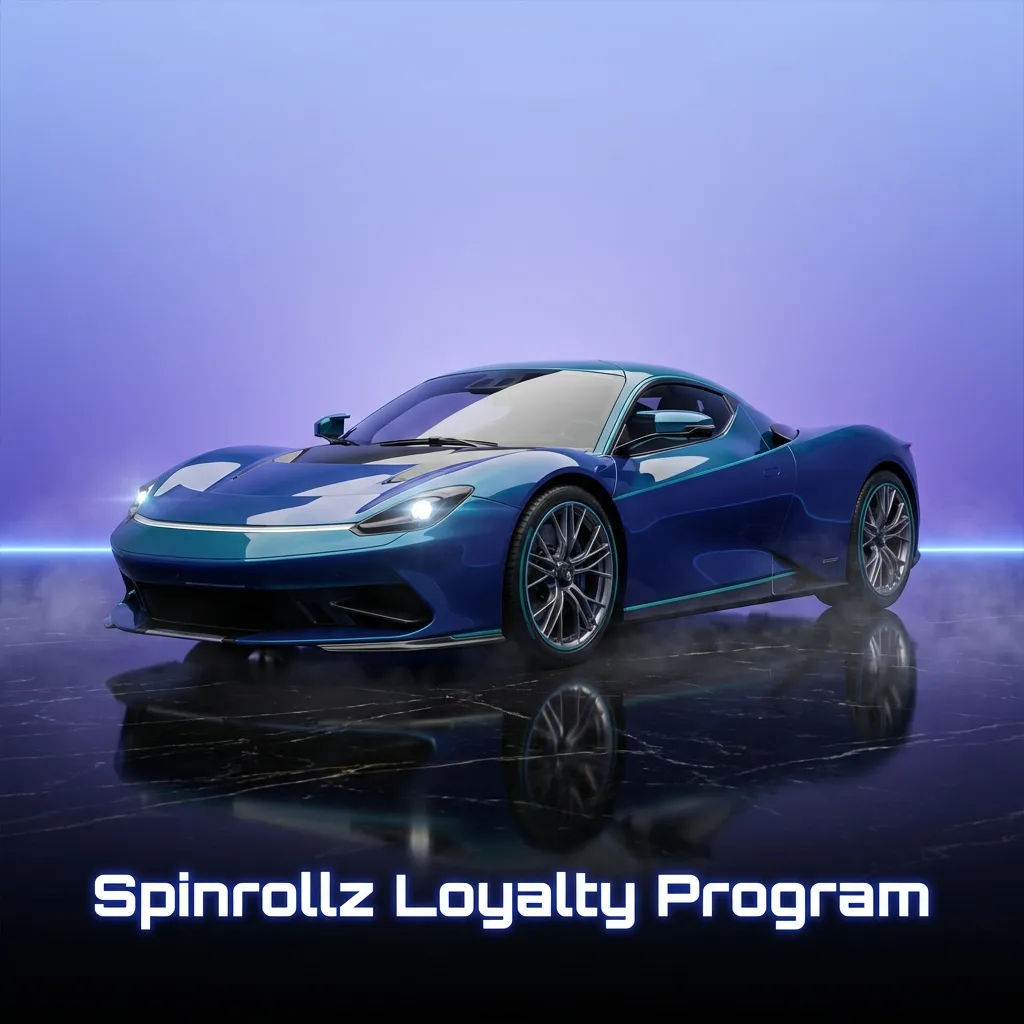 Spinrollz loyalty program with six tiers from Bronze to VIP, showing rewards and cashback rates for casino players