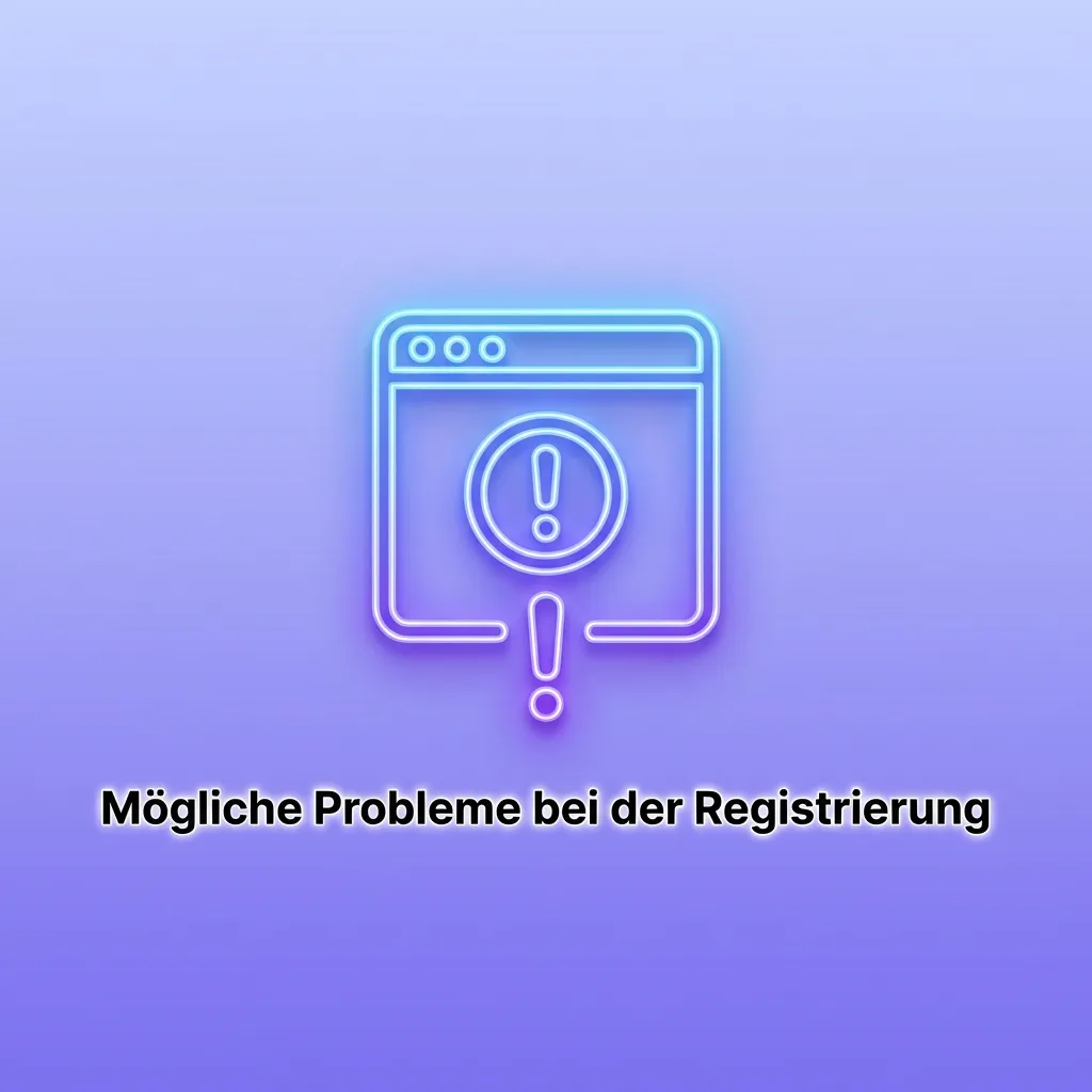Mögliche Probleme bei der Registrierung