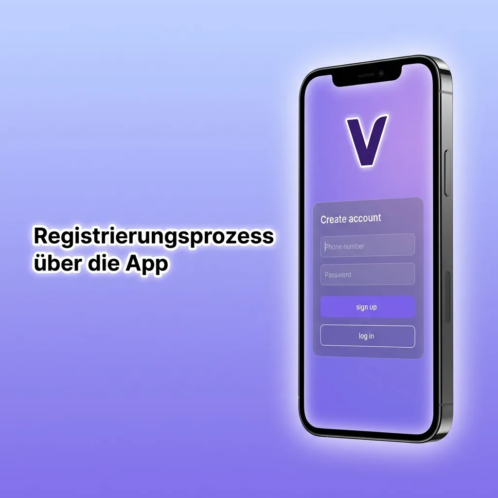 Registrierungsprozess über die App