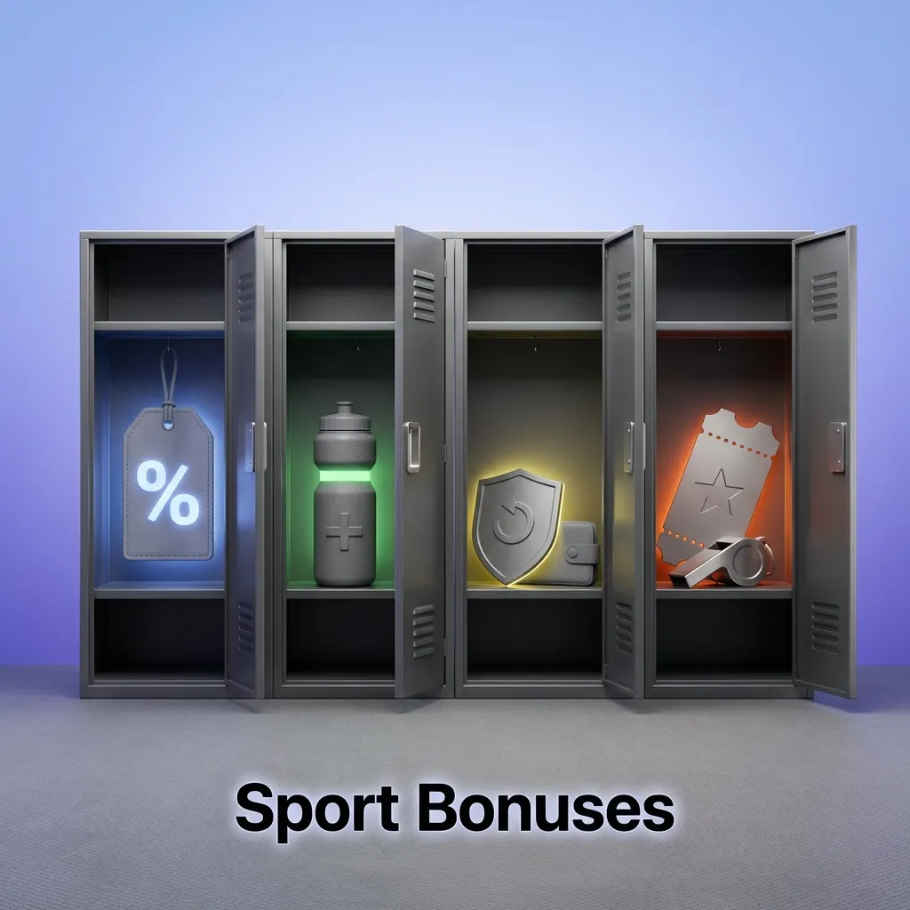 Sports betting bonuses including welcome bonus, combo bet boost, esports freebet, and cricket special promotions
