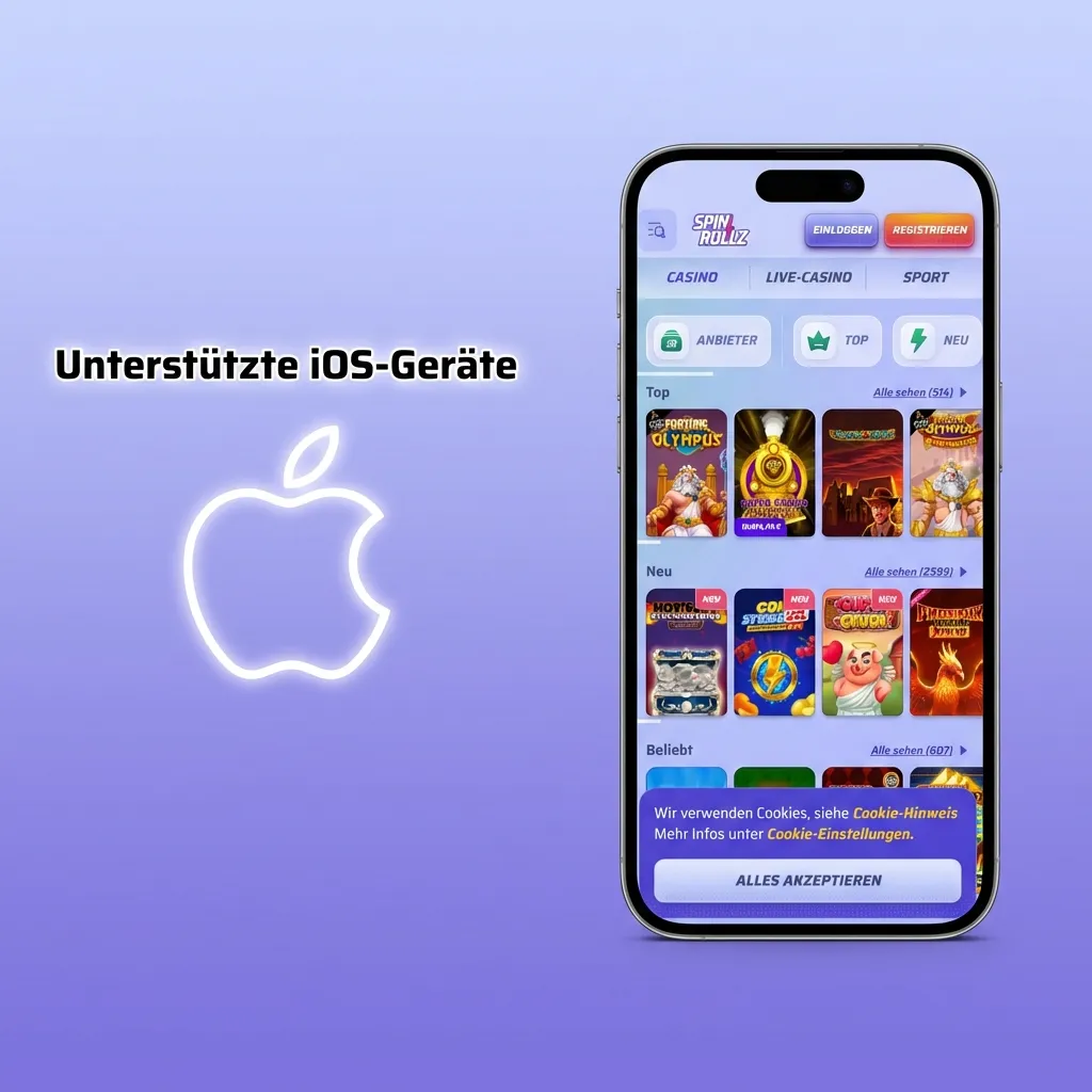 Spinrollz App kompatible iOS-Geräte: iPhones, iPads und iPad minis mit iOS 12.0 oder höher