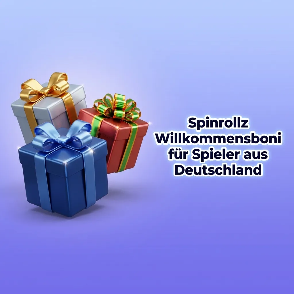 Spinrollz casino welcome bonus for German players showing 100% match up to €500 plus 200 free spins offer
