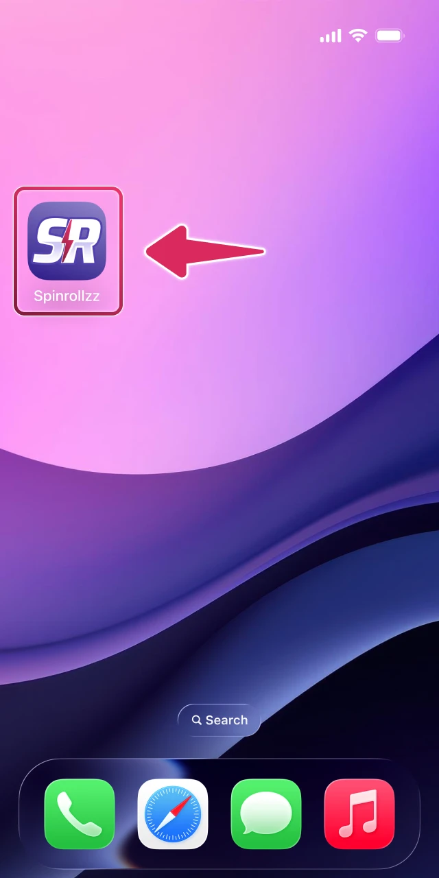 Schließen Sie den Vorgang ab um die Spinrollz App zu installieren.